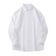 thumbnail image 1 of LNWUY (M-5XL) Big and Tall Men's Flannel Shirts Casual Button Down Plaid Shirt Long Sleeve Versatile Leisure Jacket with Pockets White XXXXXL, 1 of 8