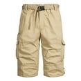 thumbnail image 1 of LNWUY (M-5XL)Big and Tall Mens Cargo Shorts Elastic Waist Cotton Shorts Relaxed Fit Casual Outdoor Hiking Shorts with Multi Pockets Khaki M, 1 of 9