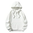 thumbnail image 1 of LNWUY (M-5XL) Big and Tall Mens Hoodies Vintage Oversized Hoodie Cotton Pullover Hoodies for Men Streetwear Sweatshirts White XXXXXL, 1 of 8