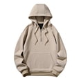 thumbnail image 1 of LNWUY (M-5XL) Big and Tall Mens Hoodies Vintage Oversized Hoodie Cotton Pullover Hoodies for Men Streetwear Sweatshirts Yellow XL, 1 of 8