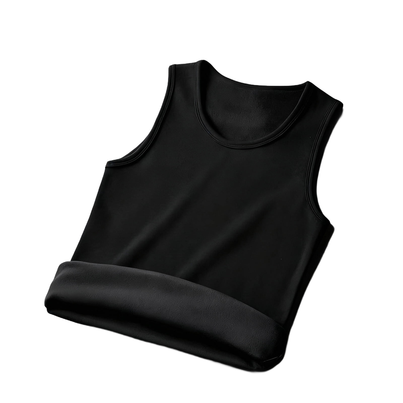 LNWUY (M-5XL) Big and Tall Mens Solid Color Round Neck Inner Wear Warm ...