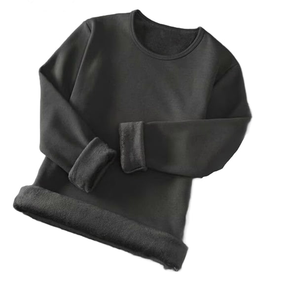 LNWUY (M-5XL) Plus Size Men's Sport Tight High Elastic Round Neck Fitness Long Sleeve T-Shirt Winter Fleece Pullover Shirts Gray M