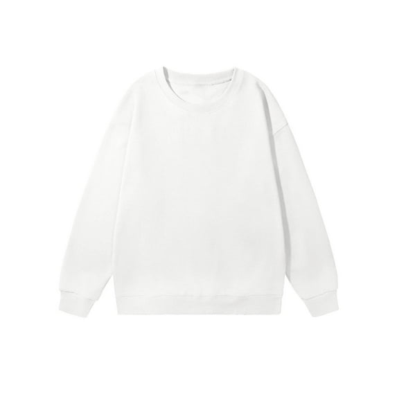 LNWUY Men Long Sleeve Oversized T-Shirt Crew Neck Solid Color Pullover Sweater Top Henley Classic Basic Sweatshirt White XXL