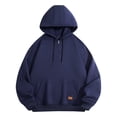 thumbnail image 1 of LNWUY Men's Casual Pullover Hoodie, Solid Color Long Sleeve with Zipper Hooded Collar Trendy Fall and Winter Fashion, Comfortable and Stylish Blue S, 1 of 3