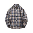 thumbnail image 1 of LNWUY Men's Flannel Plaid Shirts Long Sleeve Casual Button Down Shirt with Pocket Loose Fit Comfortable Business Lightweight Shirt Blue XL, 1 of 9