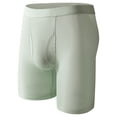 thumbnail image 1 of LNWUY Men's Ice Silk Light Breathable Quick-Dry, Stretchy Underpants Comfort Sports Running Home Boxer Briefs Green L, 1 of 4