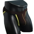 thumbnail image 1 of LNWUY Men's Jockstrap Colorblocking Underwear Breathable Low Waist Athletic Leather Underpants Brown M, 1 of 5