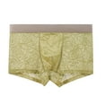 thumbnail image 1 of LNWUY Men's Lace Boxers Underwear Seamless Lace with Low Waist Breathable and Comfortable Mens Under Panties Green L, 1 of 3