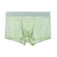 thumbnail image 1 of LNWUY Men's Lace Boxers Underwear Seamless Lace with Low Waist Breathable and Comfortable Mens Under Panties Green XXL, 1 of 4