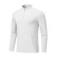 thumbnail image 1 of LNWUY Men's Long Sleeve 1/4 Zip Shirts Sun Protection Pullover UPF 50+ Rash Guard Outdoor Running Lightweight T Shirt Gray XL, 1 of 4