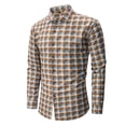 thumbnail image 1 of LNWUY Men's Long Sleeve Casual Stretch Button Down Plaid Dress Shirts Business Casual Collared Work Dress Shirts Blue M, 1 of 5