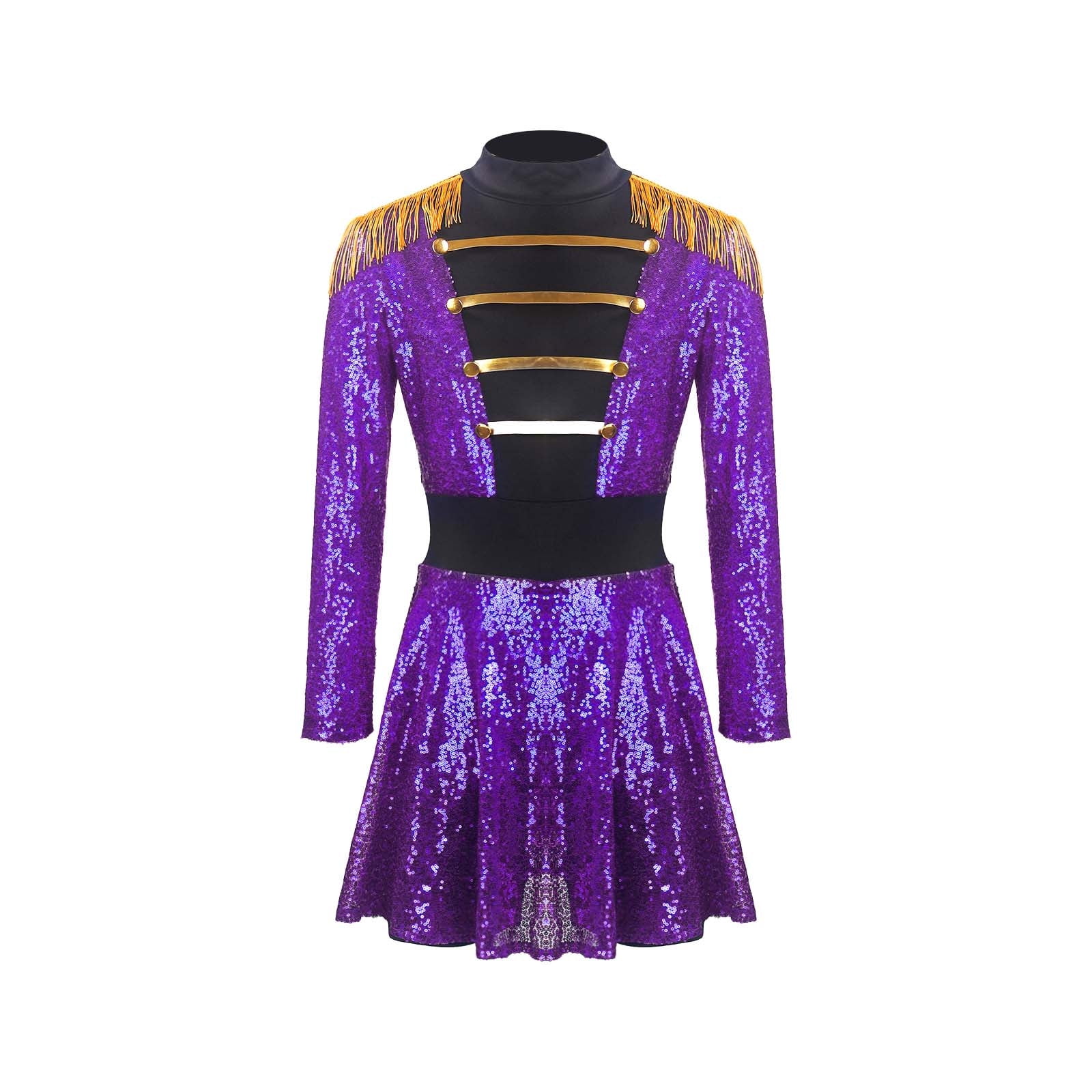 LNWUY Men's Medieval Shiny Sequins Dress Ringmaster Jumpsuit Circus ...