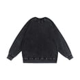 thumbnail image 1 of LNWUY Men's Oversized T Shirts Long Sleeve Shirts for Men Vintage Acid Wash Comfort Solid Color Crewneck Sweatshirt Black XXXXL, 1 of 8