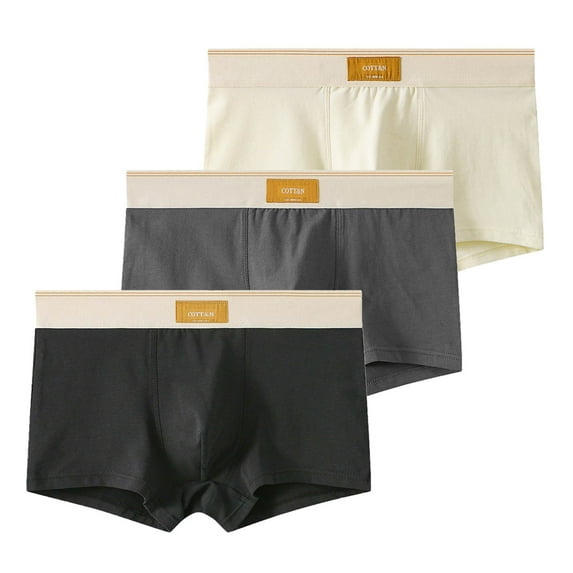 LNWUY Men's Soft Luxury Comfortable Breathable Boxer Briefs Underwear, 3-Pack, Multicolor with Stretchy Waistband Black XXXXL