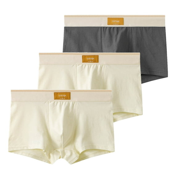 LNWUY Men's Soft Luxury Comfortable Breathable Boxer Briefs Underwear, 3-Pack, Multicolor with Stretchy Waistband Gray XXXXL