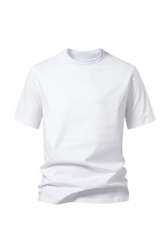 Men's Solid Color Short Sleeve UPF 50+ Sun Protection Shirts Quick Dry Rashguard Swim Shirt SPF Workout Fishing Athletic T-Shirt White S