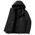 thumbnail image 1 of LNWUY Men's Winter Basic Coat Waterproof Warm Ski Snow Jacket Soft Comfy Hooded Parka Work Outerwear Snowboarding Jacket Black XXXXXL, 1 of 9
