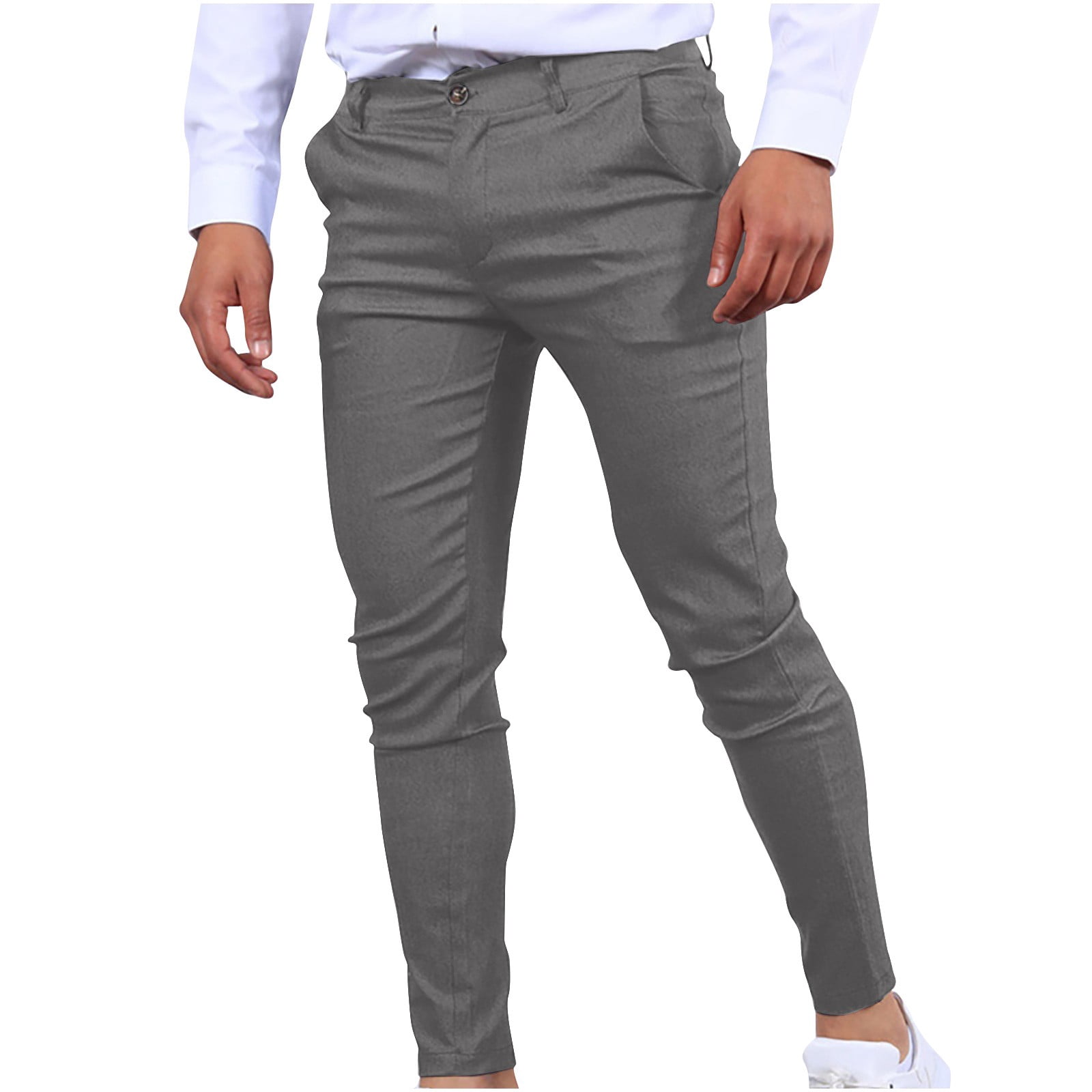 DAZY Plain Color Straight Fit Casual Business Dress Pants