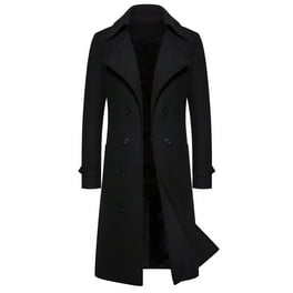 Jjayotai Men's Pea Coat, Winter Classic Notched Collar