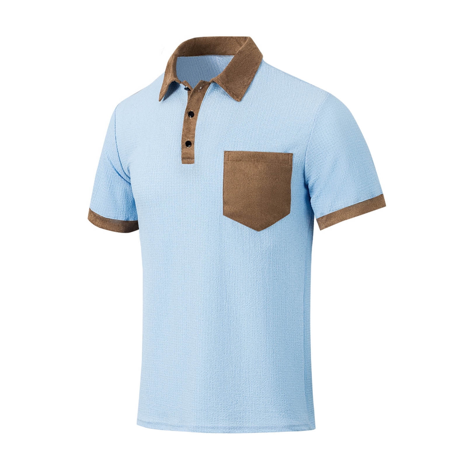Runcati Men's Short Sleeve Henley Shirt - Slim Fit Stretch Casual Tee, Button Front, Lightweight Summer Top