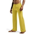thumbnail image 1 of LNWUY Mens Modal Pajama Pants Soft Lounge Pants Sleep Pj Bottoms Pants Solid Color Loose Fit Trousers Drawstring and Pockets Yellow XXL, 1 of 7