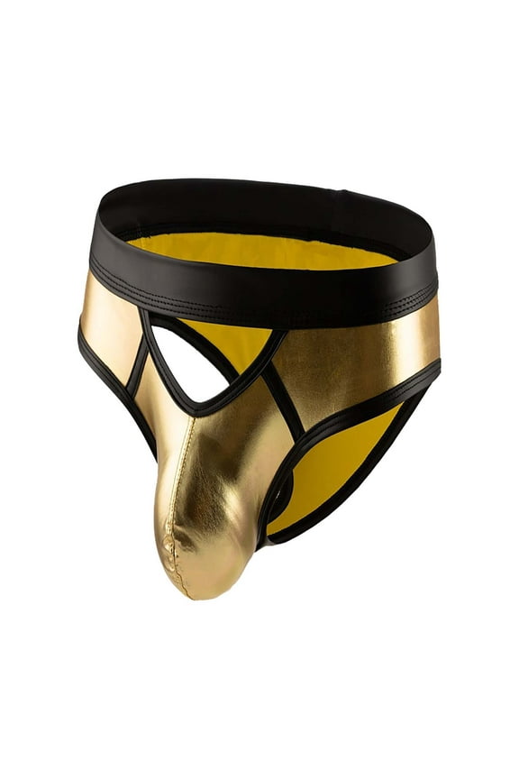 Mens Underwear Lingerie for Men Shorts Pants See Through Lace Boxer Briefs Gold M