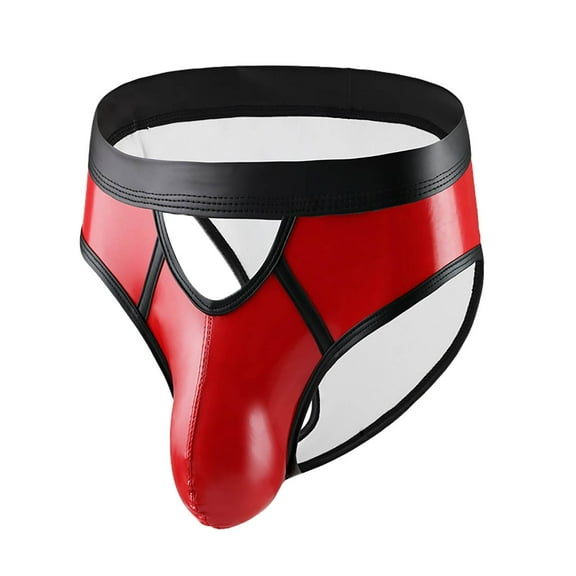 LNWUY Mens Underwear Lingerie for Men Shorts Pants See Through Lace Boxer Briefs Red M