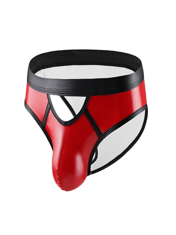 Mens Underwear Lingerie for Men Shorts Pants See Through Lace Boxer Briefs Red M