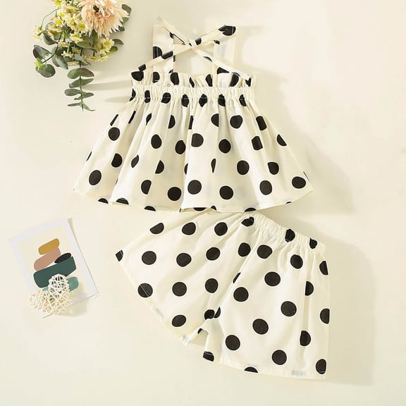 LNWUY Newborn Baby Girls Clothes Sleeveless Bowknot Tank Top Shorts Set Summer Outfits Cute Baby Clothes Black 4 Years