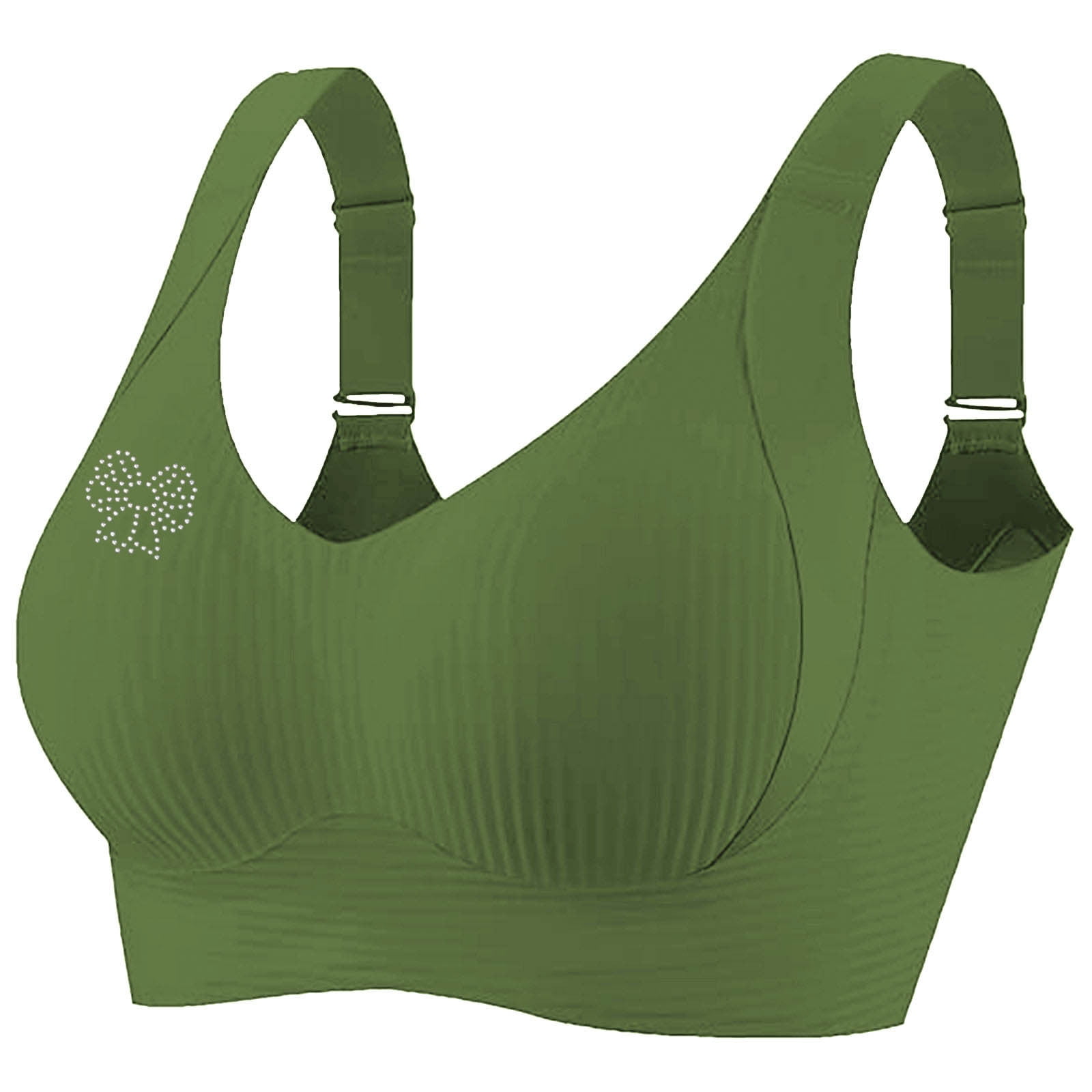 LNWUY Plus Size Bras for Women Hot Drilling No Underwire Full Coverage ...