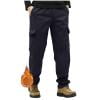 LNWUY Plus Size Fashion Pants Mens Active Casual Pants Winter Thick Warm Pants Tapered Stretch Pants Solid Color Hiking Trousers Dark Gray M
