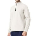 thumbnail image 1 of LNWUY Quarter Zip Pullover Men Performance Moisture Wicking Golf Pullover Sports 1/4 Zip Pullover Mens Sweatshirt White XXXL, 1 of 4
