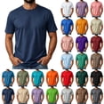 thumbnail image 1 of LNWUY (S-5XL) Big and Tall Men's Short Sleeve Shirt Moisture Wicking Lightweight Quick Dry Shirts Casual Solid Color Sport Breathable T-Shirt Gold XXXXXL, 1 of 5