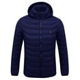 thumbnail image 1 of LNWUY (S-5XL) Big and Tall 8-Zone Men's Heated Jacket Unisex Heated Warm Clothing Long Sleeve Hooded Casual Heated Coat Blue L, 1 of 7