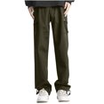 thumbnail image 1 of LNWUY (S-5XL)Big and Tall Men's Hiking Cargo Pants Solid Color Water-Resistant Quick Dry UPF 50+ Travel Camping Work Pants Zipper Pockets Green* M, 1 of 8