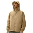 thumbnail image 1 of LNWUY (S-5XL) Big and Tall Rain Jacket Men Sun Protection Outdoor Zipper Pockets Jacket, Lightweight Hooded Raincoat for Daily Casual Yellow S, 1 of 6