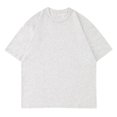 thumbnail image 1 of LNWUY (S-5XL) Big and Tall Unisex Heavyweight Oversized T Shirts Vintage Washed Out Loose Comfort Breathable Short Sleeve T-Shirt Gray M, 1 of 4