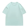 thumbnail image 1 of LNWUY (S-5XL) Big and Tall Unisex Heavyweight Oversized T Shirts Vintage Washed Out Loose Comfort Breathable Short Sleeve T-Shirt Mint Green XXXXL, 1 of 4