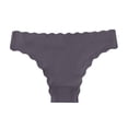thumbnail image 1 of LNWUY Seamless Underwear for Women Trendy Low Rise Hipster Wave Edge No Show Bikini Panties Womens Cheeky Gray M, 1 of 3