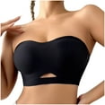 thumbnail image 1 of LNWUY Smooth Strapless Bras for Women Non-Slip Wireless Bandeau Bra Padded Light Push Up Tube Top Bra Black L, 1 of 8