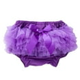 thumbnail image 1 of LNWUY Toddler Baby Girls Tulle Ruffle Bloomers with Bow Infant Princess Cotton Briefs Panties Soft comfy Bottom Shorts Purple 12-24 Months, 1 of 8