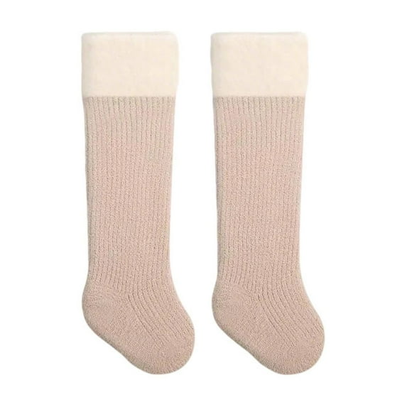 LNWUY Toddler Fall and Winter Fleece Stockings Thickened Baby Socks Baby Knee Socks Cotton Socks Warm Socks Yellow 0 Months