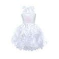 thumbnail image 1 of LNWUY Tutu Dress for Girls Tulle Dresses Fashion Casual Dress for Kids Toddler Little Girl Soft Comfy Birthday Party Outfit Prom Dress White 2 Years, 1 of 3