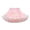 thumbnail image 1 of LNWUY Tutu for Girls Elastic Waist Puffy Ballet Dance Tutu Tulle Skirt Soft Birthday Party Layered Princess Pettiskirts Pink 0-2 Years, 1 of 5