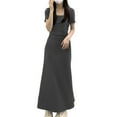 thumbnail image 1 of LNWUY Women's Bodycon Maxi Dress 2025 Cap Sleeve Square Neck Formal Cocktail Wedding Party Long Dress Gray XL, 1 of 7