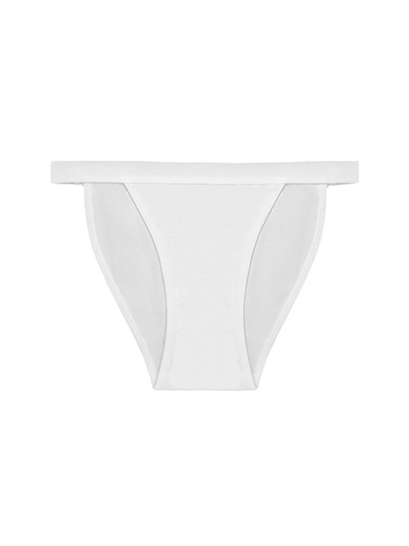 Women's Cotton Underwear High Cut String Bikini Panties Low Rise Hipster Cheeky Briefs Panty Everyday Underwear White XS