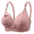 thumbnail image 1 of LNWUY Women's Cute Print Bra Non-Steel Ring Gathering Lightweight Comfort Breathable Underwear Daily Bra Pink XXXL, 1 of 4