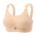 thumbnail image 1 of LNWUY Women's High Impact Sports Bra Front Adjustable Straps Underwire Plus Size Breathable Underwear Daily Bra Beige 36, 1 of 4