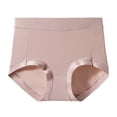 thumbnail image 1 of LNWUY Women's Lightweight Breathable Compression Cotton Underwear High Waisted Full Coverage Solid Color Panties Pink XL, 1 of 2
