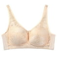 thumbnail image 1 of LNWUY Women's Minimizer Bras Comfort Cushion Strap Wirefree Full Coverage Large Bust Non-Padded Bra Yellow XXXL, 1 of 3